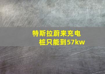 特斯拉蔚来充电桩只能到57kw