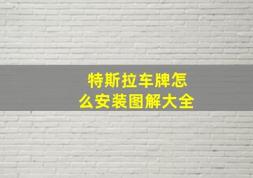 特斯拉车牌怎么安装图解大全