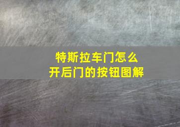 特斯拉车门怎么开后门的按钮图解