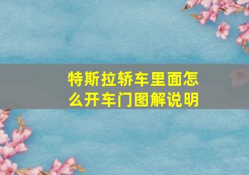 特斯拉轿车里面怎么开车门图解说明