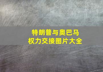 特朗普与奥巴马权力交接图片大全