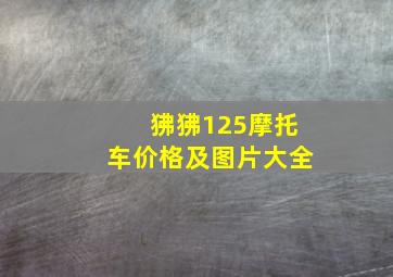 狒狒125摩托车价格及图片大全