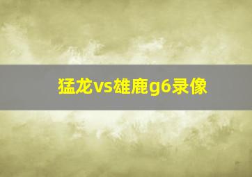 猛龙vs雄鹿g6录像