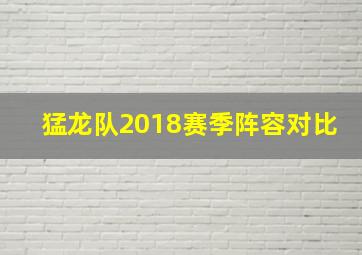 猛龙队2018赛季阵容对比