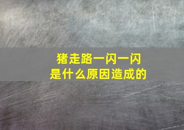 猪走路一闪一闪是什么原因造成的