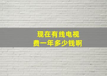 现在有线电视费一年多少钱啊