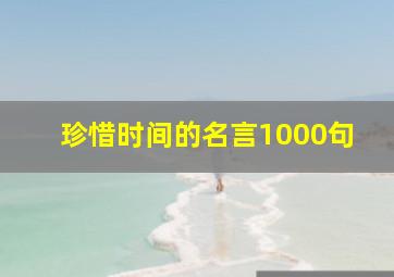 珍惜时间的名言1000句