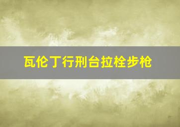 瓦伦丁行刑台拉栓步枪