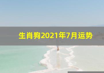 生肖狗2021年7月运势