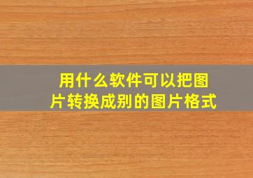 用什么软件可以把图片转换成别的图片格式