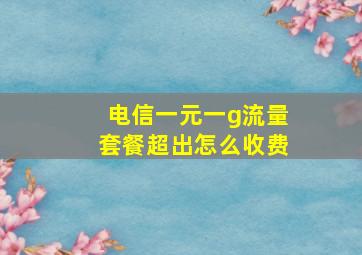 电信一元一g流量套餐超出怎么收费