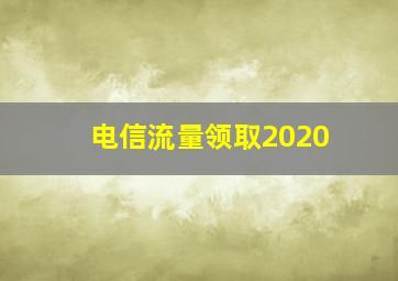 电信流量领取2020