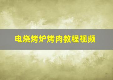 电烧烤炉烤肉教程视频