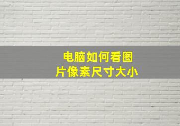 电脑如何看图片像素尺寸大小