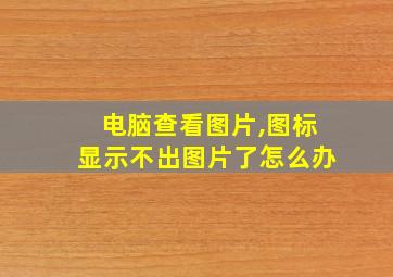 电脑查看图片,图标显示不出图片了怎么办