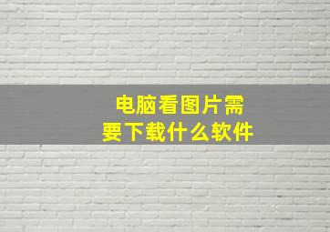 电脑看图片需要下载什么软件