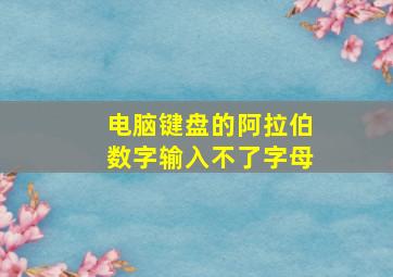 电脑键盘的阿拉伯数字输入不了字母