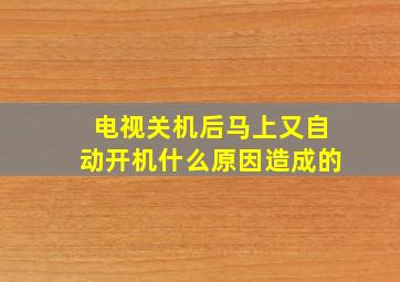 电视关机后马上又自动开机什么原因造成的