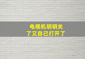 电视机明明关了又自己打开了