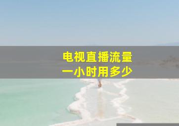 电视直播流量一小时用多少