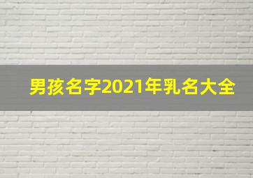 男孩名字2021年乳名大全