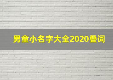 男童小名字大全2020叠词