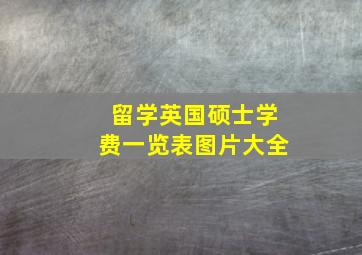 留学英国硕士学费一览表图片大全