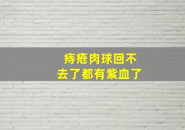 痔疮肉球回不去了都有紫血了