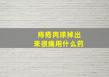 痔疮肉球掉出来很痛用什么药