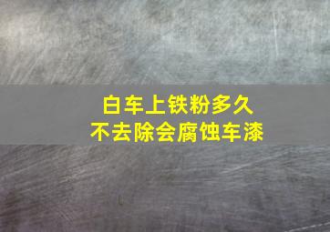 白车上铁粉多久不去除会腐蚀车漆