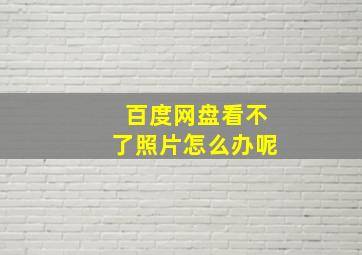 百度网盘看不了照片怎么办呢