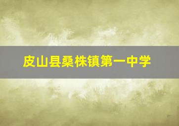 皮山县桑株镇第一中学