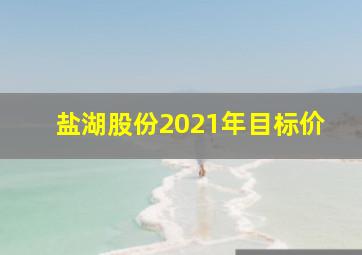 盐湖股份2021年目标价