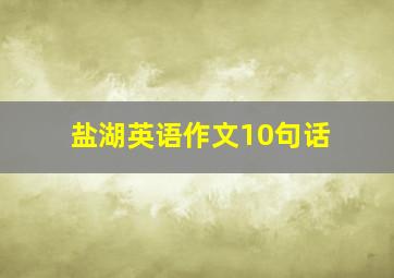 盐湖英语作文10句话