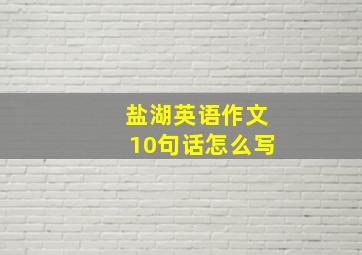 盐湖英语作文10句话怎么写