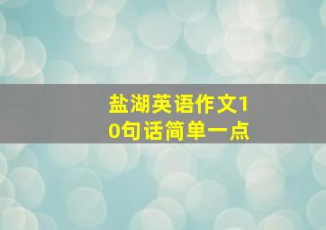 盐湖英语作文10句话简单一点