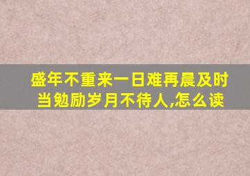 盛年不重来一日难再晨及时当勉励岁月不待人,怎么读