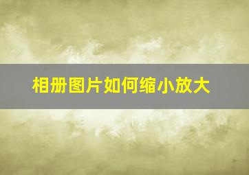 相册图片如何缩小放大