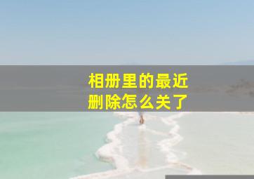 相册里的最近删除怎么关了