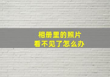 相册里的照片看不见了怎么办