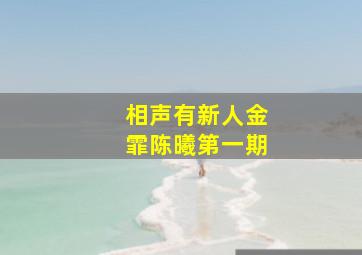 相声有新人金霏陈曦第一期