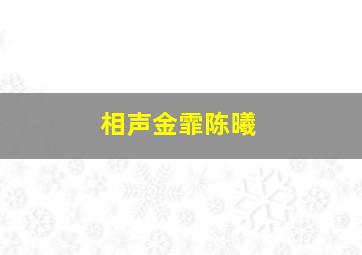 相声金霏陈曦