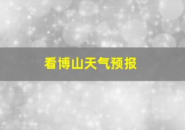 看博山天气预报