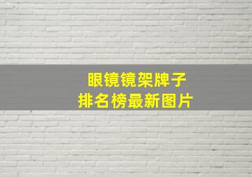 眼镜镜架牌子排名榜最新图片