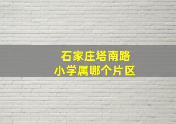 石家庄塔南路小学属哪个片区