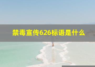 禁毒宣传626标语是什么