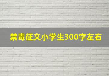 禁毒征文小学生300字左右