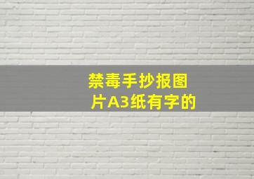 禁毒手抄报图片A3纸有字的