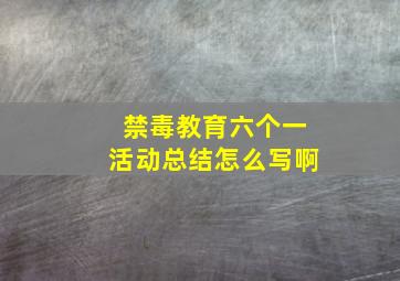 禁毒教育六个一活动总结怎么写啊