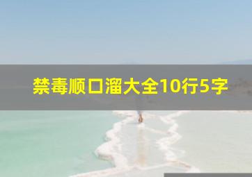 禁毒顺口溜大全10行5字